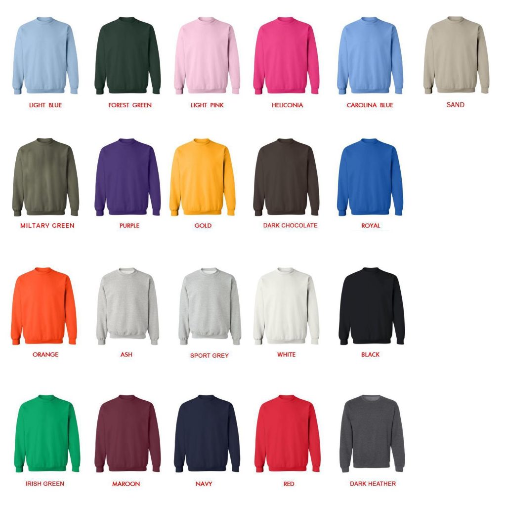 sweatshirt color chart - Jujutsu Kaisen Gifts