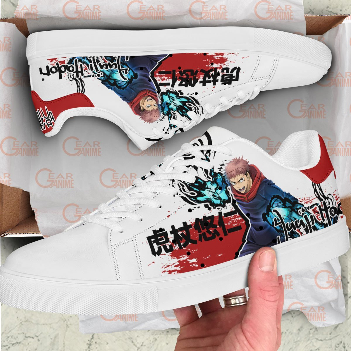 Itadori Yuuji Jujutsu Kaisen Skate Shoes