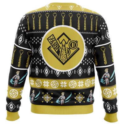73 Sorcerer Nanami Kento JK Ugly Christmas Sweater BACK mockup - Jujutsu Kaisen Gifts