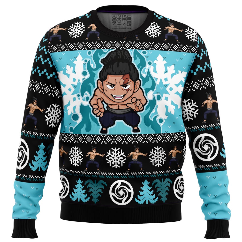 Chibi-Aoi-Todo-JK_Ugly-Christmas-Sweater-FRONT-mockup.jpg Chibi Aoi Todo JK Ugly Christmas Sweater FRONT mockup - Jujutsu Kaisen Gifts
