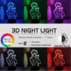 Jujutsu Kaisen Fushiguro Megumi Led 3D Night Light Anime Fingure for Bedroom Decor Child Kids Gift 1 - Jujutsu Kaisen Gifts