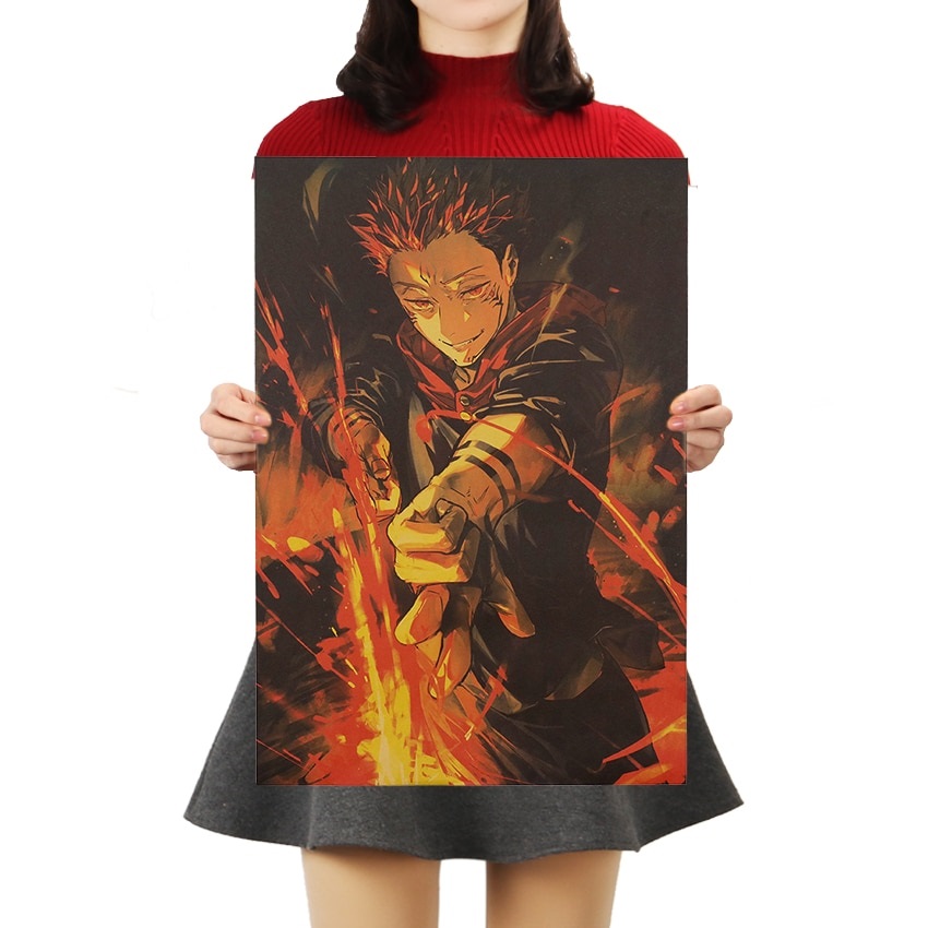 TIE-LER-Anime-Jujutsu-Kaisen-Anime-Poster-Kraft-Paper-Decoration-Painting-Modern-Living-Room-Home-Decor-6.jpg TIE LER Anime Jujutsu Kaisen Anime Poster Kraft Paper Decoration Painting Modern Living Room Home Decor 6 - Jujutsu Kaisen Gifts