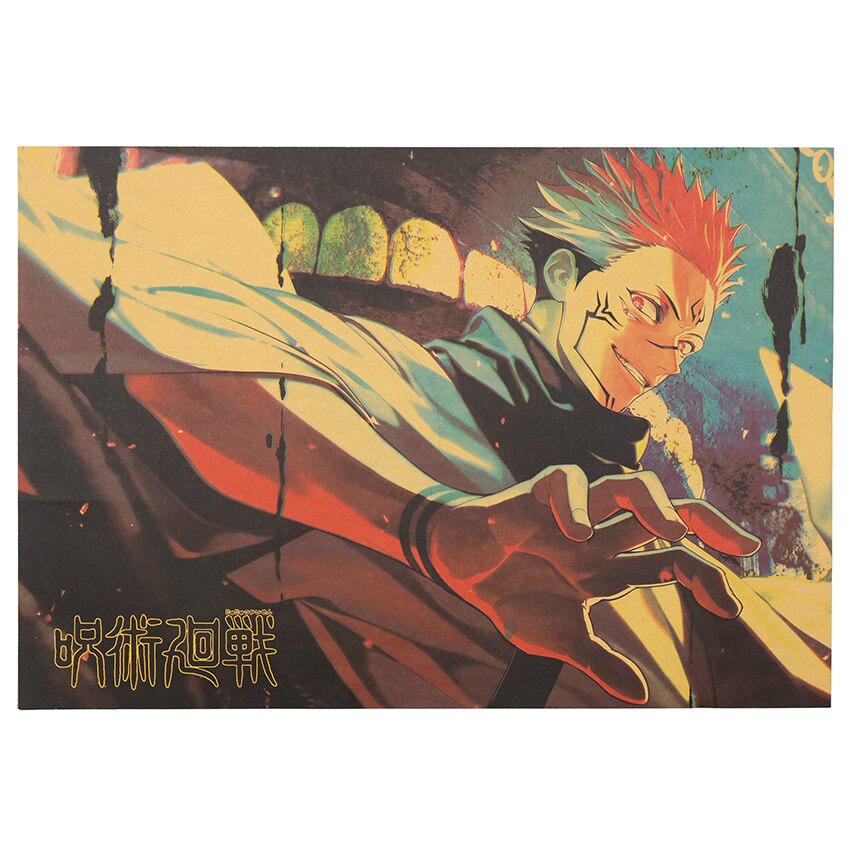 TIE-LER-Anime-Jujutsu-Kaisen-Posters-Kraft-Paper-Vintage-Poster-Wall-Sticker-Art-Painting-Study-Home-1.jpg TIE LER Anime Jujutsu Kaisen Posters Kraft Paper Vintage Poster Wall Sticker Art Painting Study Home 1 - Jujutsu Kaisen Gifts