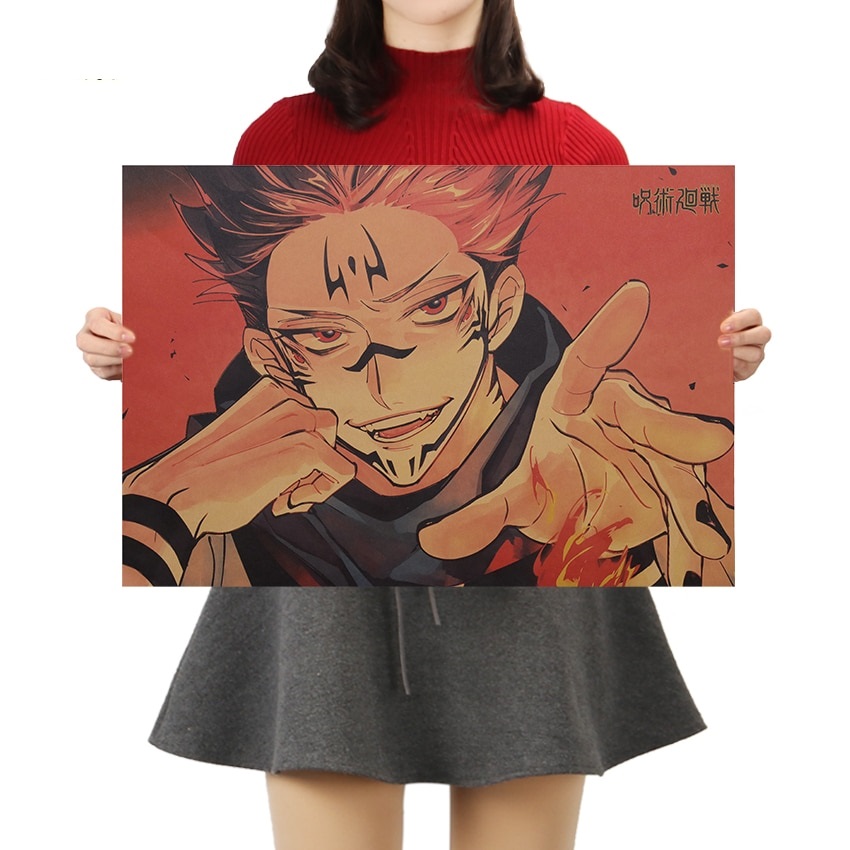 TIE-LER-Classic-Kraft-Paper-Poster-Jujutsu-Kaisen-Series-Anime-Character-Poster-Bar-Cafe-Interior-Decoration-6.jpg TIE LER Classic Kraft Paper Poster Jujutsu Kaisen Series Anime Character Poster Bar Cafe Interior Decoration 6 - Jujutsu Kaisen Gifts