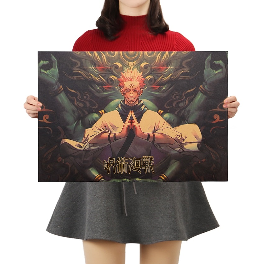TIE-LER-Jujutsu-Kaisen-Kraft-Paper-Series-Bar-Cafe-Decorative-Painting-Kraft-Paper-Wall-Sticker-Interior-6.jpg TIE LER Jujutsu Kaisen Kraft Paper Series Bar Cafe Decorative Painting Kraft Paper Wall Sticker Interior 6 - Jujutsu Kaisen Gifts