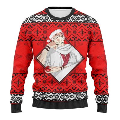 sukuna jujutsu kaisen christmas wool knitted sweater 137781 - Jujutsu Kaisen Gifts