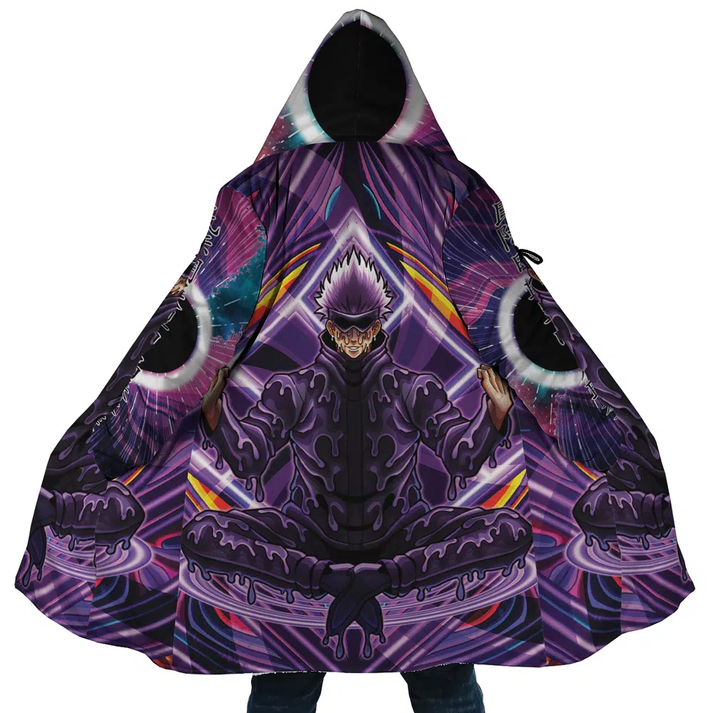 drippy gojo Hooded Cloak Coat main - Jujutsu Kaisen Gifts