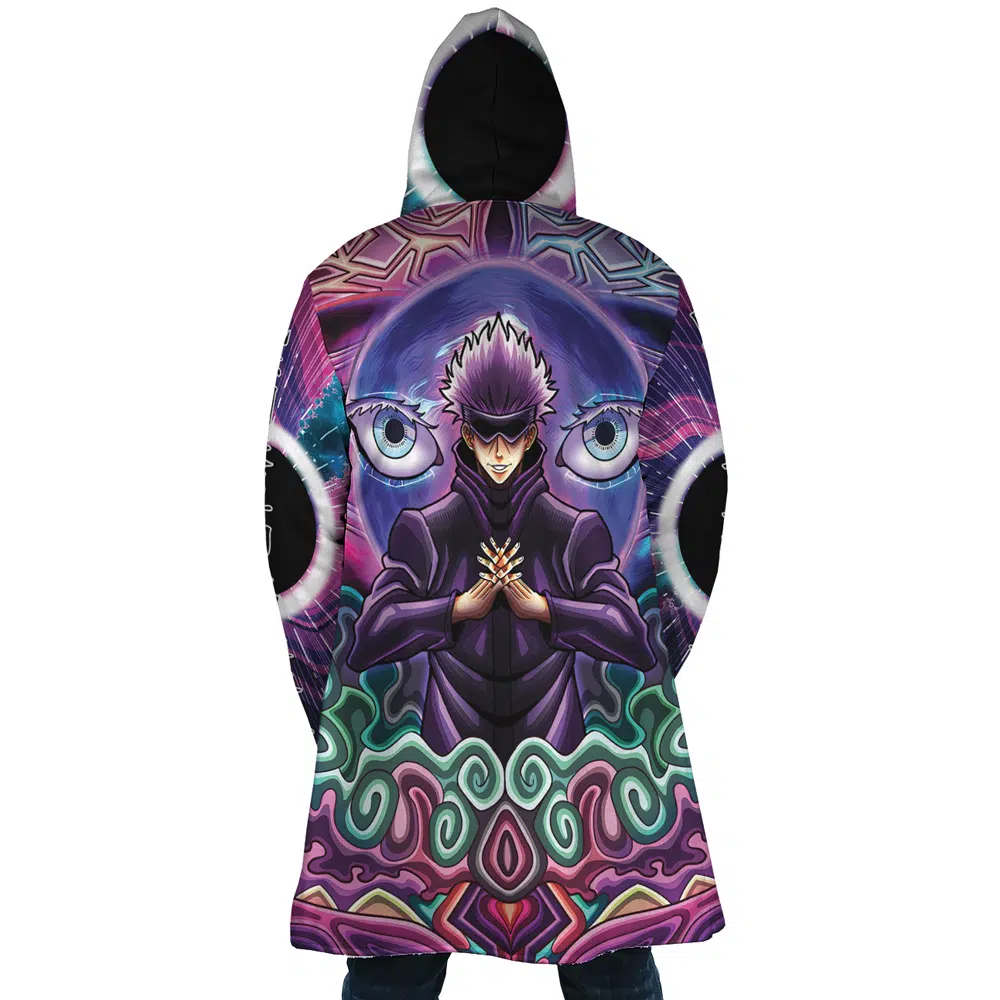 gojo-Hooded-Cloak-Coat-back gojo Hooded Cloak Coat back - Jujutsu Kaisen Gifts