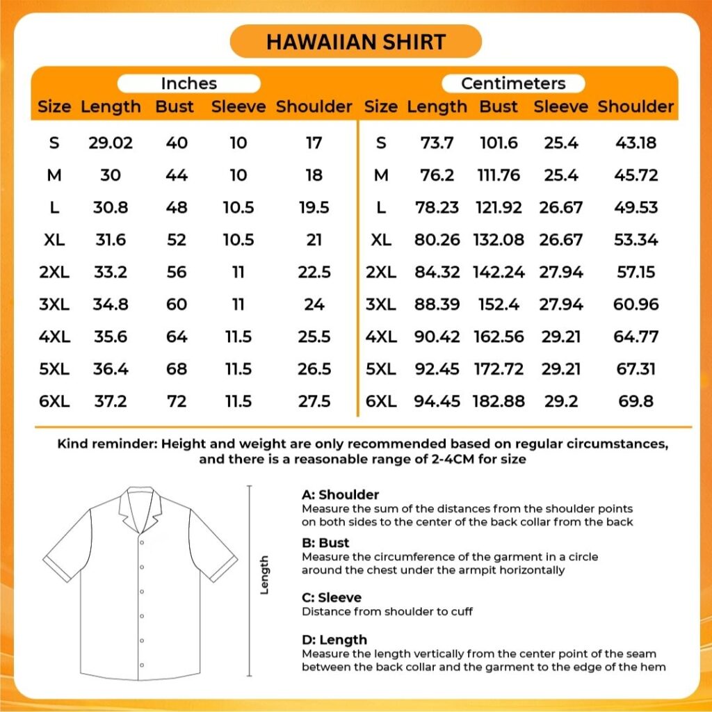 3D Hawaiian Shirt Size Chart 1024x1024 1 - Jujutsu Kaisen Gifts