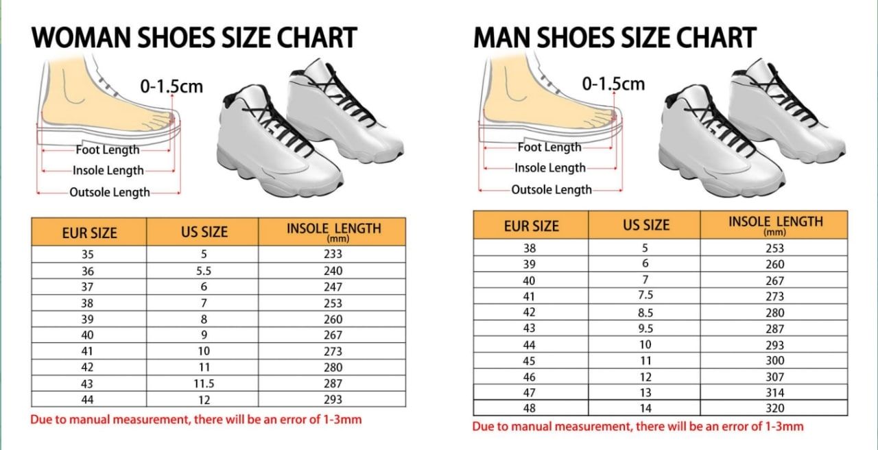 Air Jordan 13 Shoes Size Chart 1 1 - Jujutsu Kaisen Gifts